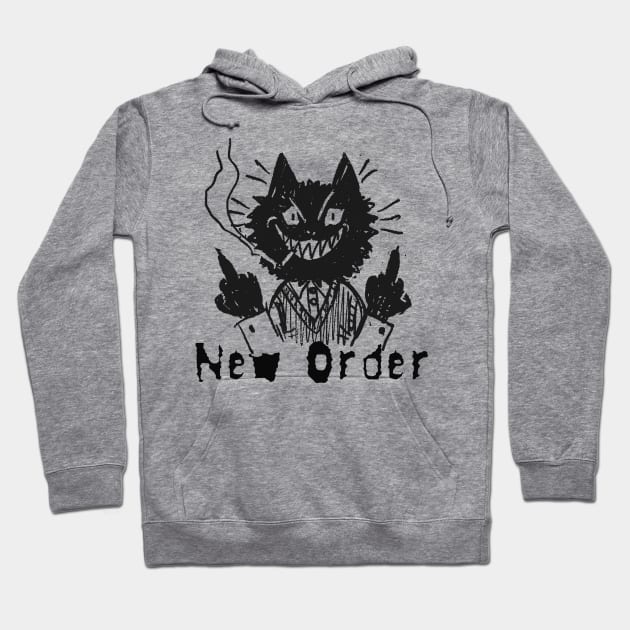 new order and the bad cat Hoodie by vero ngotak